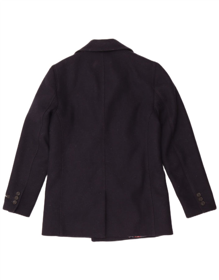 Cappotto da marinaio da uomo Ted Baker taglia 2 piccolo in lana blu navy