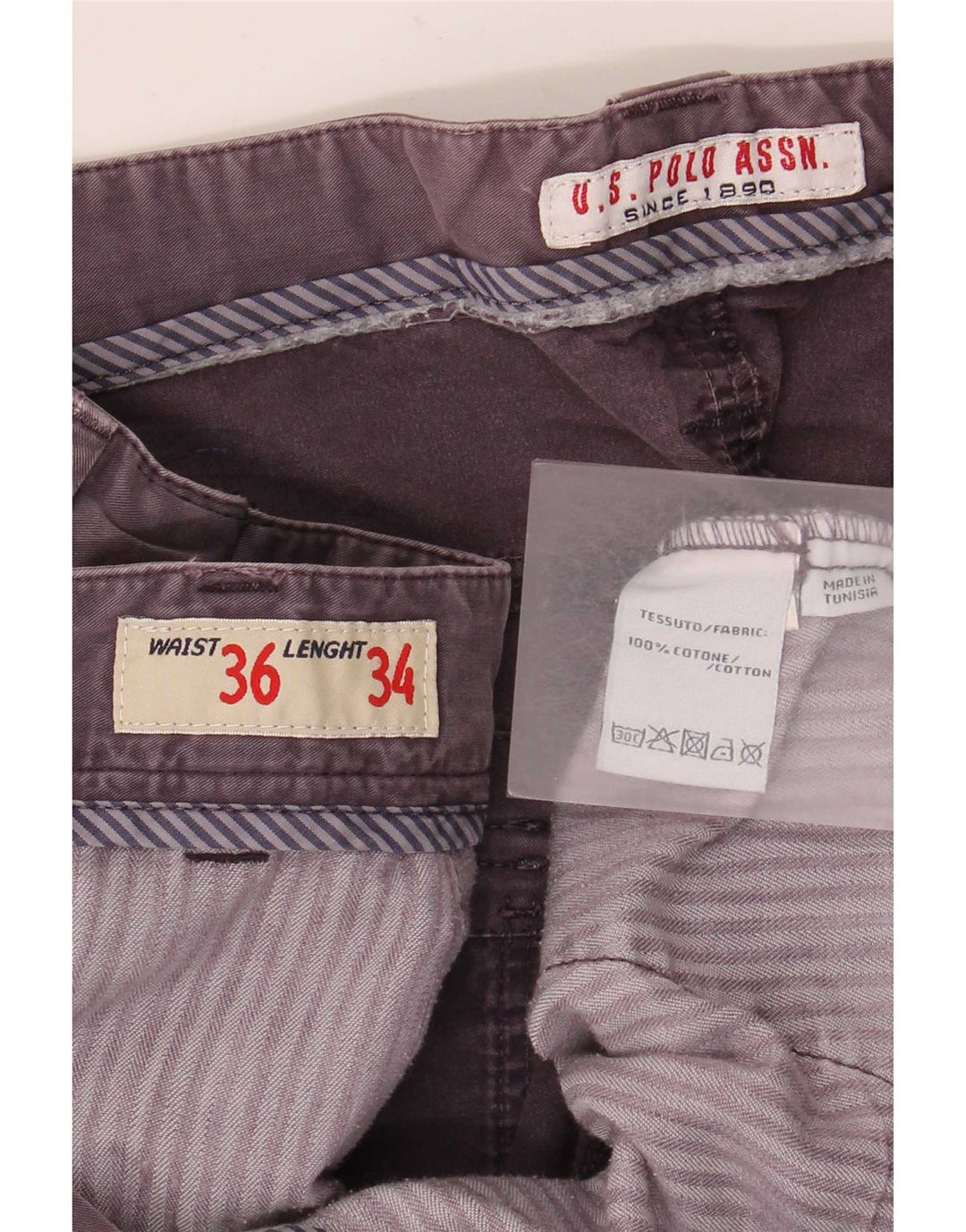 Polo Assn. Pantaloncini cargo da uomo W36 grandi in cotone nero