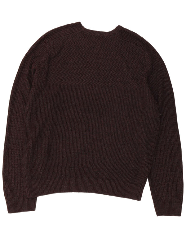 Maglione maglione girocollo da uomo Marks & Spencer XL acrilico marrone
