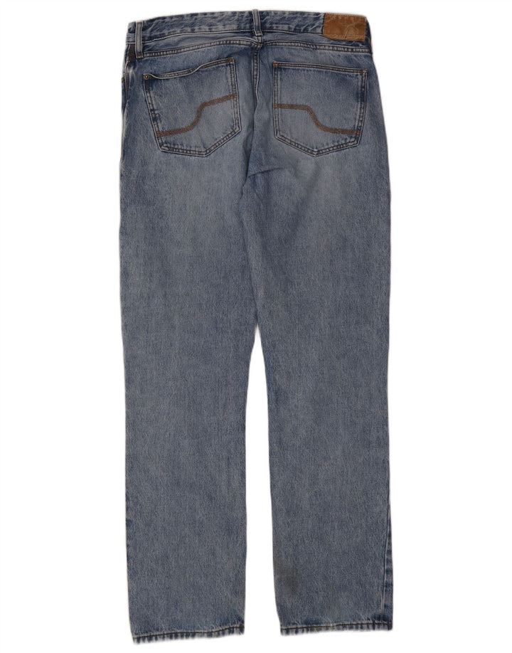 Jeans dritti invecchiati da uomo Fat Face W30 L34 cotone blu