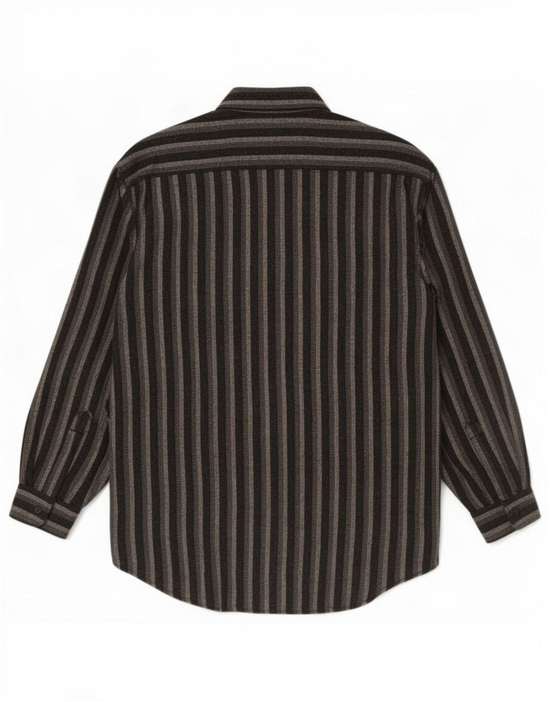 Camicia vintage da uomo in flanella a righe nere grandi