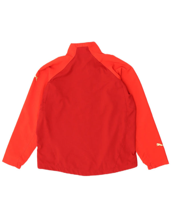 Giacca da tuta da ragazza Puma 11-12 anni in poliestere color block rosso