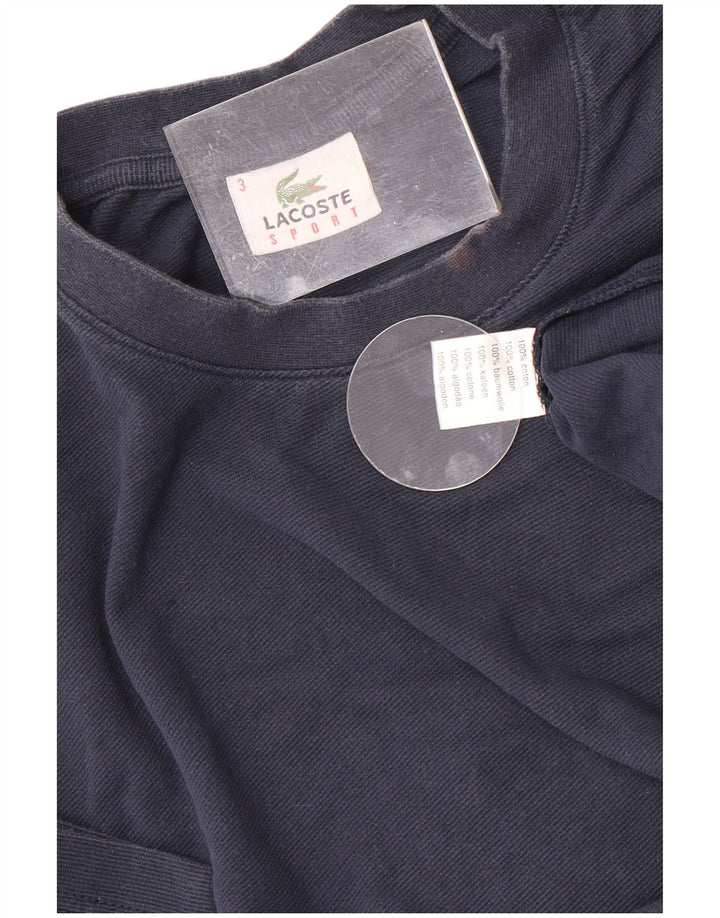 T-shirt da uomo Lacoste taglia 3 piccola in cotone blu navy