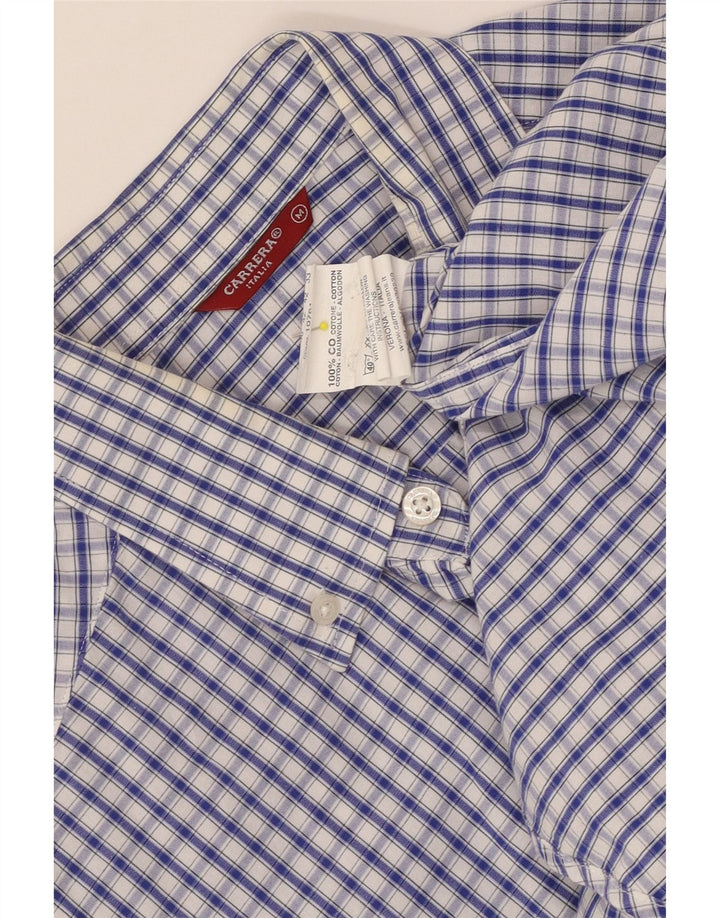 Camicia da uomo Carrera in cotone a quadretti blu medio
