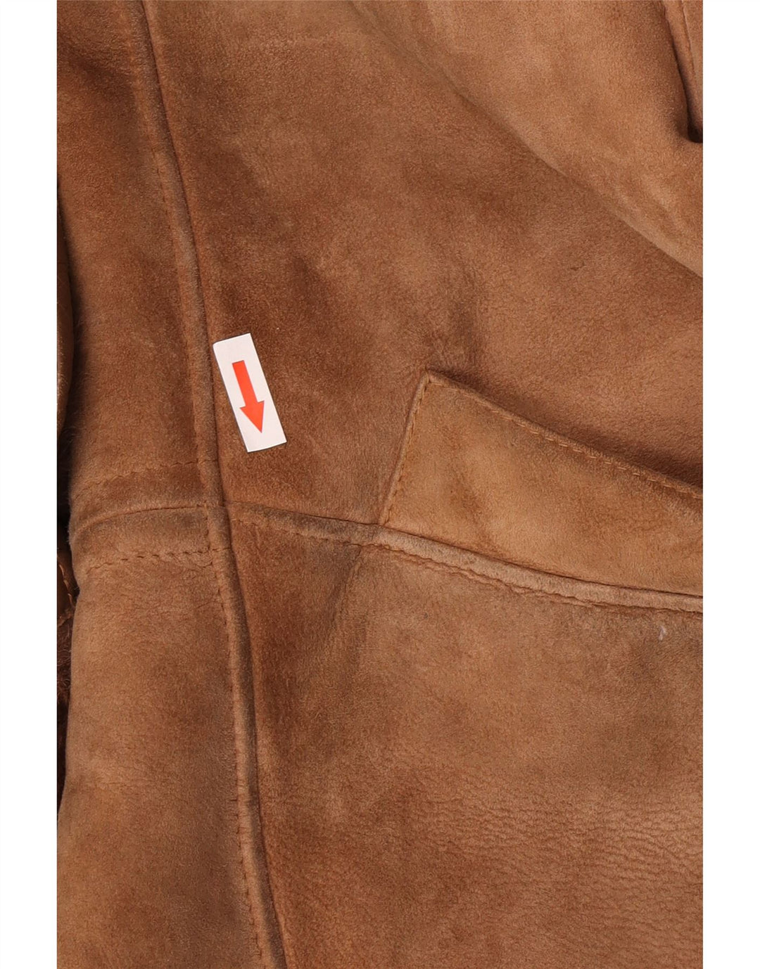 Giacca in shearling oversize da donna vintage EU 40 Shearling marrone medio