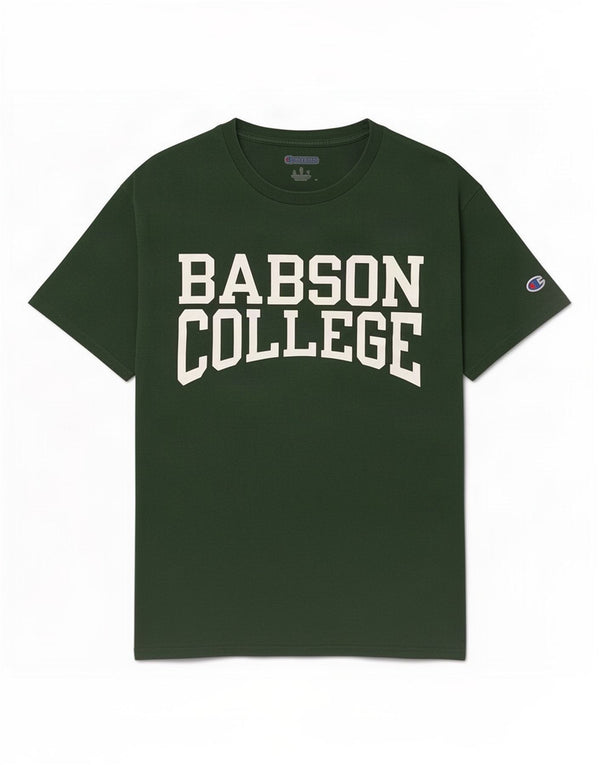 T-shirt grafica da uomo Champion Top in cotone verde medio