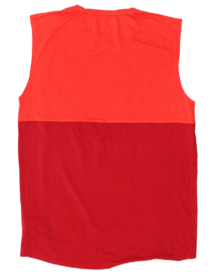 RUSSELL ATHLETIC Canottiera Dri-Power da uomo piccola in poliestere color block rosso