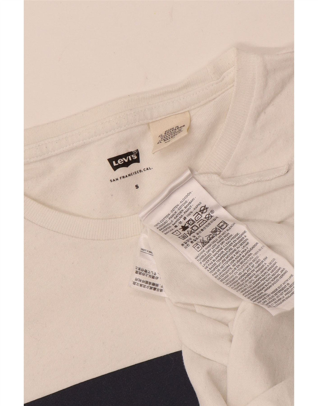 T-shirt grafica da uomo LEVI'S Top piccola in cotone bianco