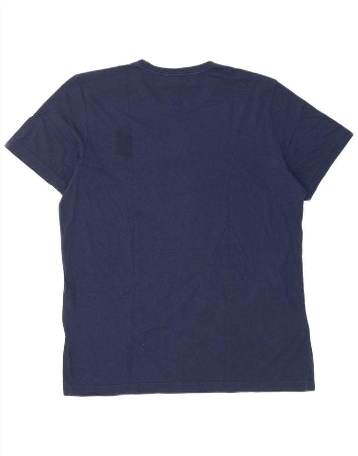 T-shirt grafica da uomo Adidas Top grande blu navy