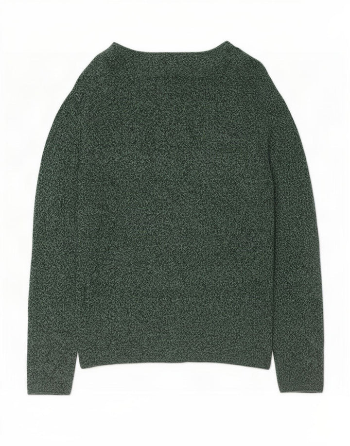 Maglione Zara da uomo con collo a bottoni verde medio screziato