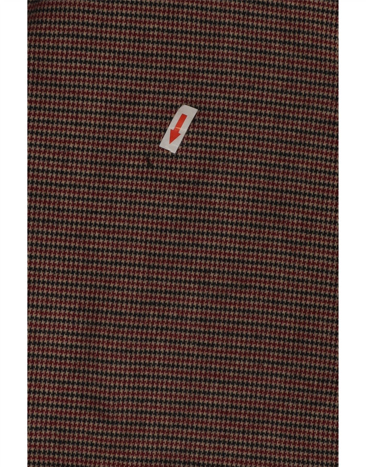 Abito a trapezio a maniche lunghe da donna Zara UK 12 pied de poule marrone medio