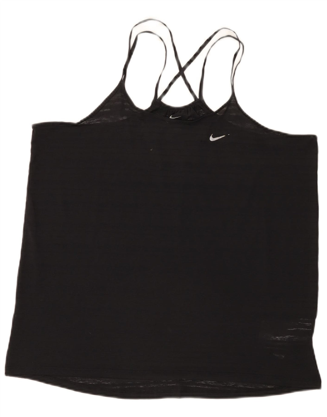 Canotta Nike Dri Fit da donna UK 16 grande poliestere nero