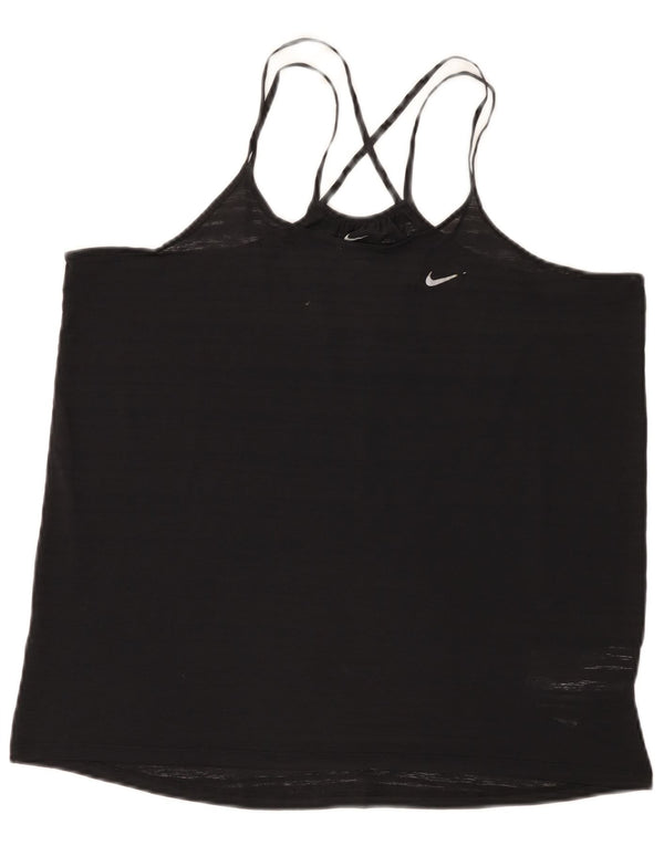 Canotta Nike Dri Fit da donna UK 16 grande poliestere nero
