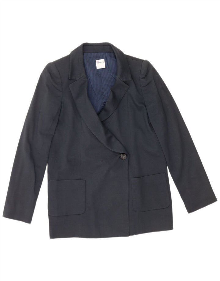 Giacca blazer da donna a 1 bottone Red Valentino UK 12 cotone medio blu navy