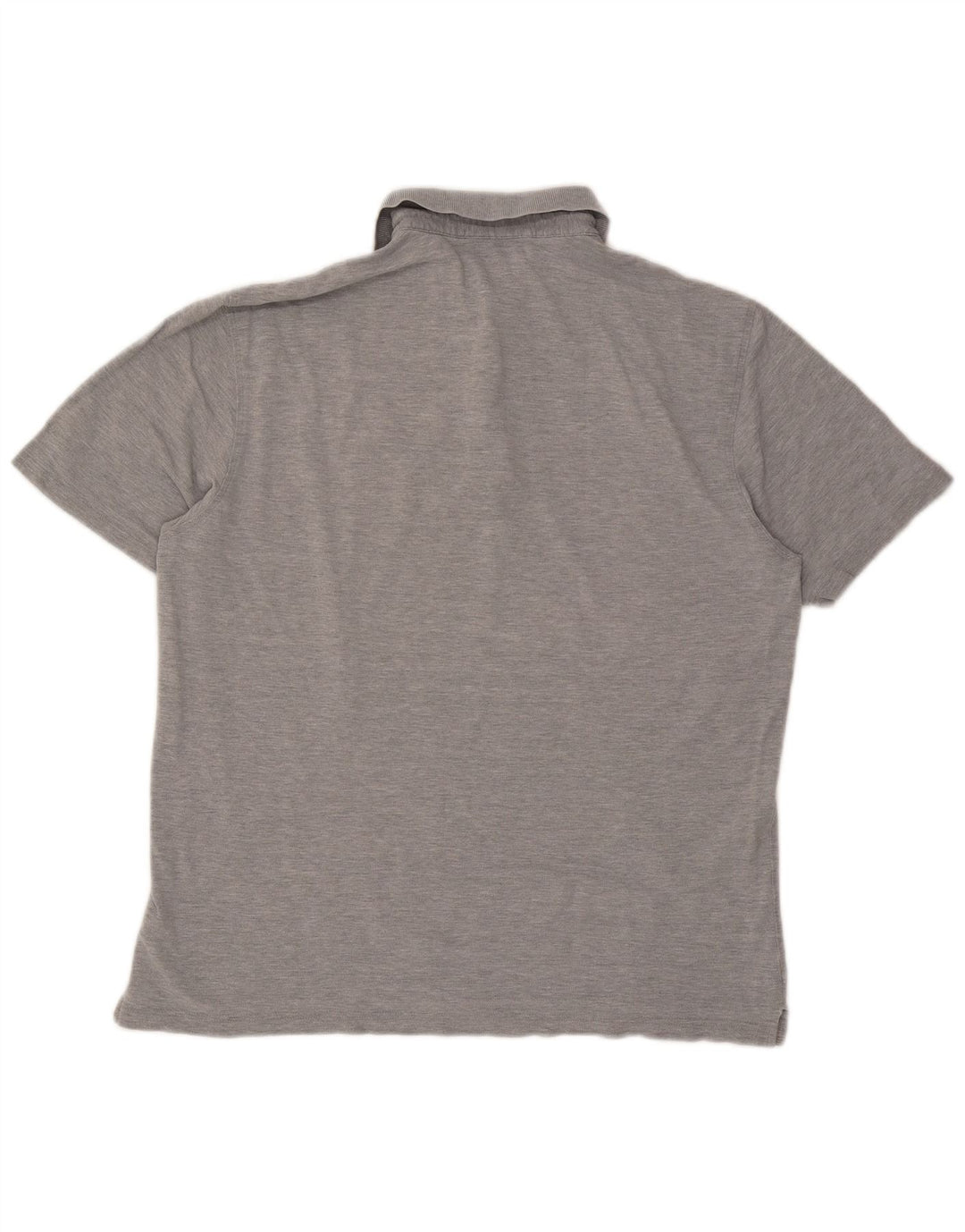 Polo da uomo Hugo Boss in cotone screziato grigio medio