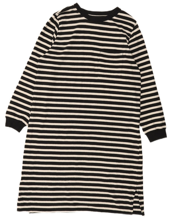 Abito maglione da donna Marks & Spencer UK 14 Grande cotone a righe nere