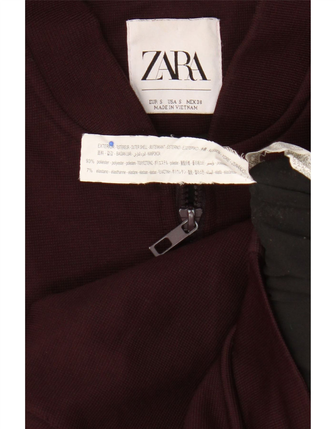 Giubbotto bomber da uomo Zara UK 36 piccolo poliestere marrone