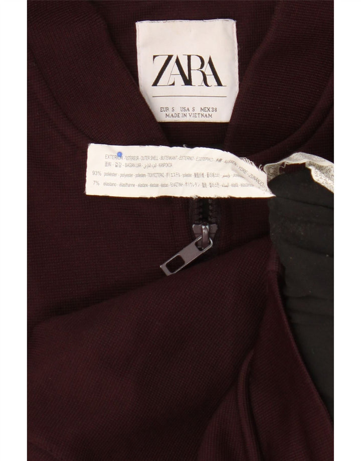 Giubbotto bomber da uomo Zara UK 36 piccolo poliestere marrone