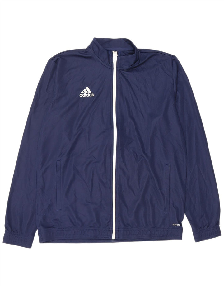 Giacca da tuta da uomo Adidas Aeroready XL in poliestere blu navy