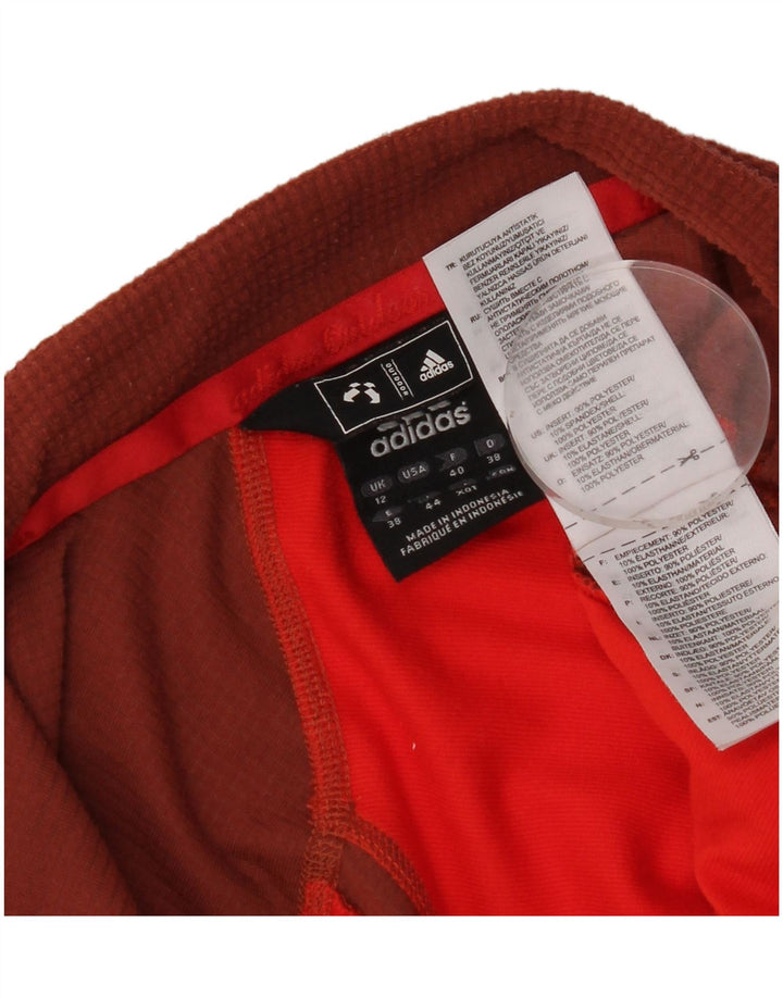 Giacca da tuta da donna Adidas UK 12 Poliestere color block marrone medio
