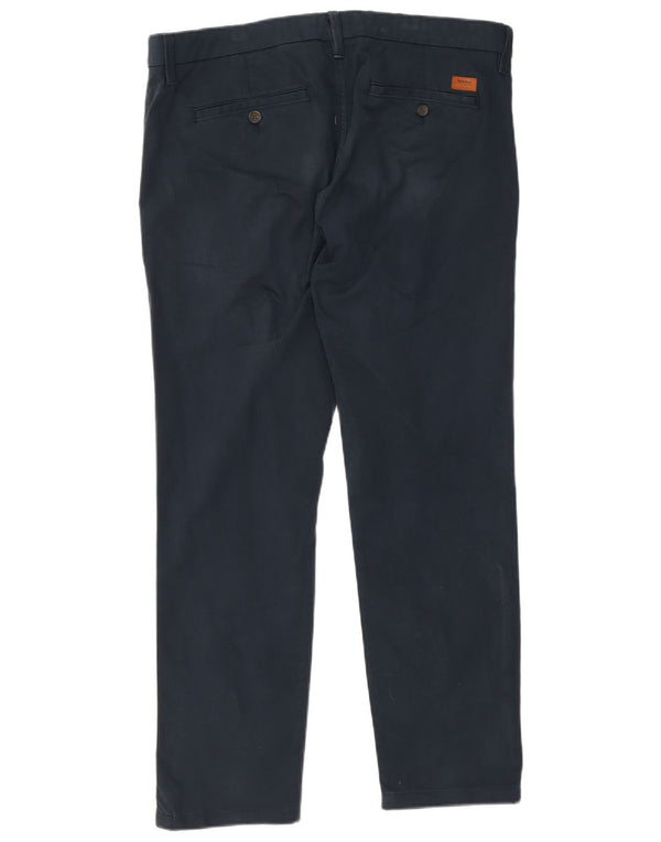 Pantaloni chino dritti da uomo Timberland W36 L29 cotone blu navy
