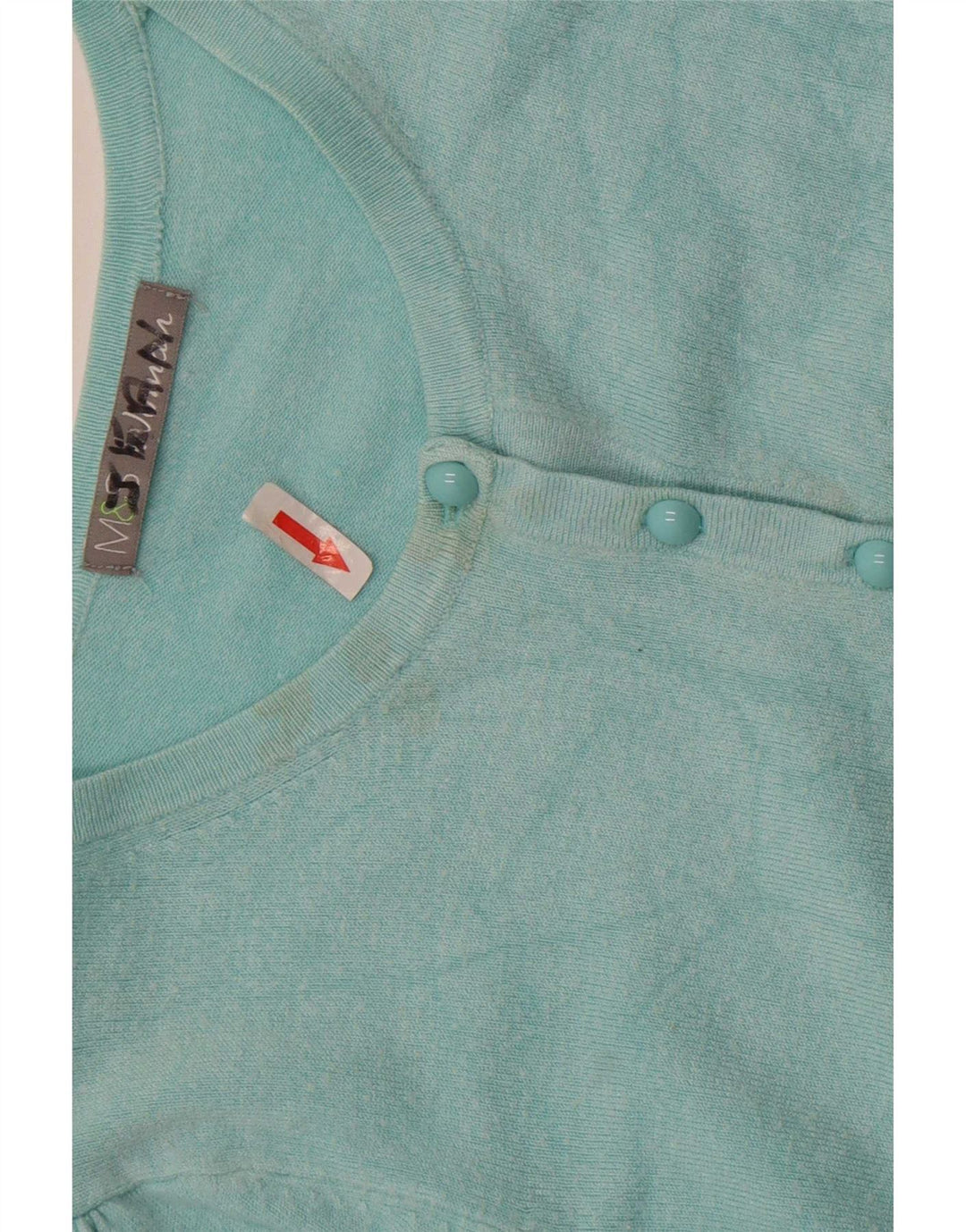 Maglione cardigan da donna Marks & Spencer UK 12 Viscosa turchese medio