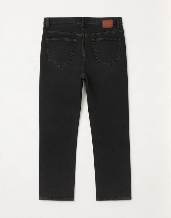 Jeans dritti da uomo Marks & Spencer Blue Harbour W38 L29 cotone nero