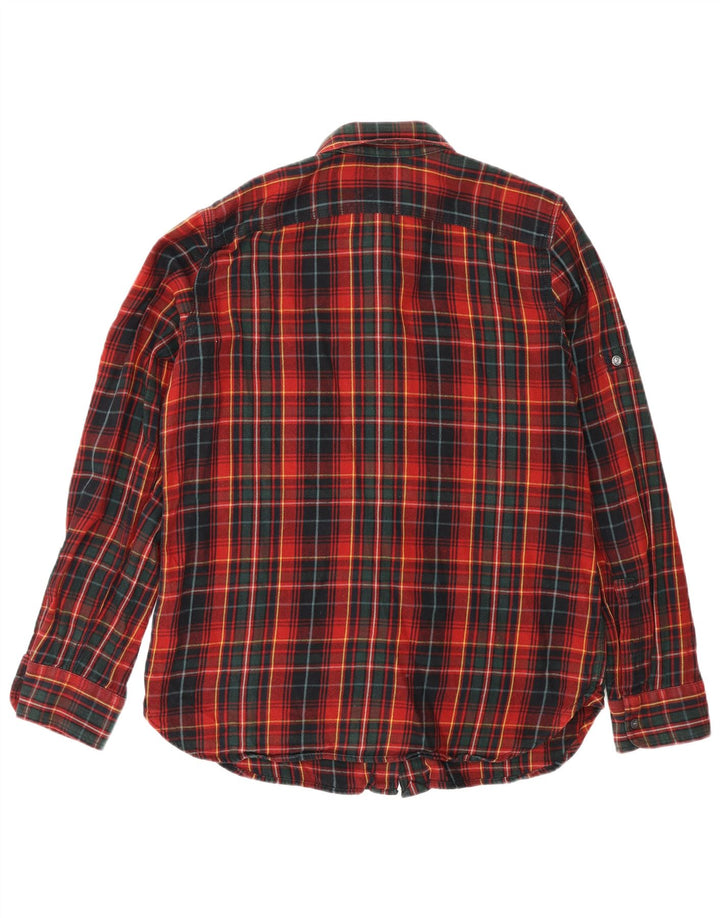Camicia in flanella da donna Ralph Lauren UK 14 Cotone a quadri rosso medio