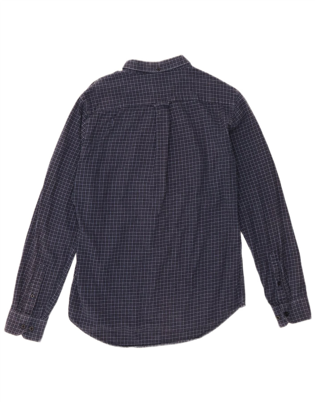 Camicia da uomo in flanella Farah, cotone medio a quadri blu navy