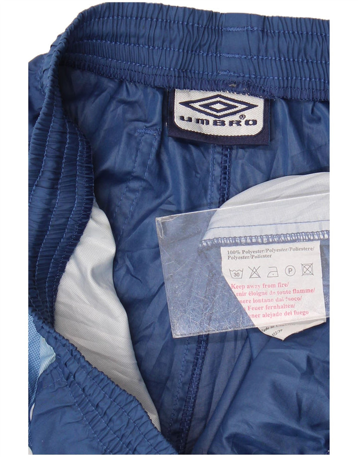 Pantaloncini sportivi grafici da uomo Umbro grandi in poliestere color block blu navy