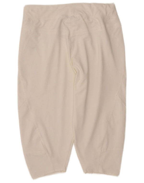 Pantaloni da tuta Nike Dri Fit Capri da donna UK 14/16 Large Poliestere bianco