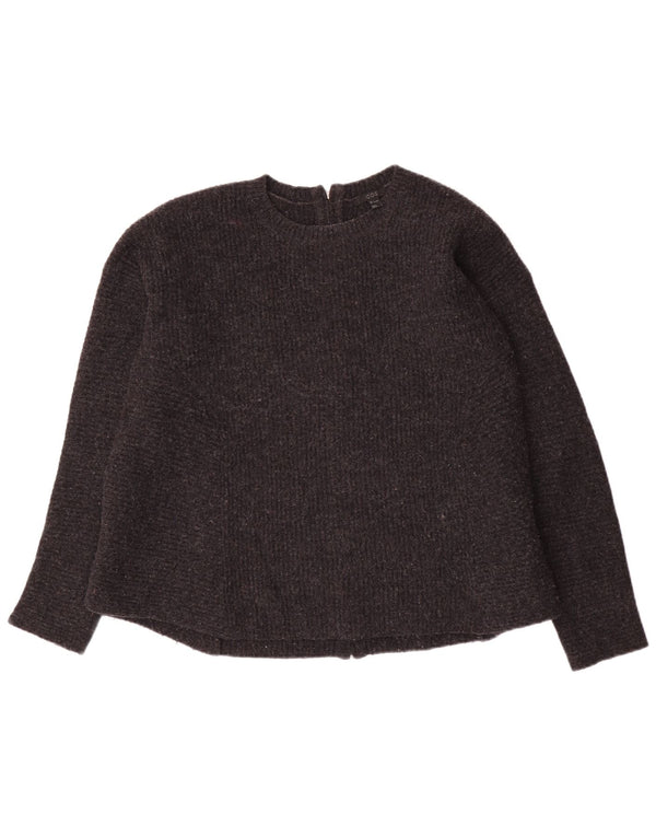 Maglione cardigan da donna Cos UK 16 grande lana grigia