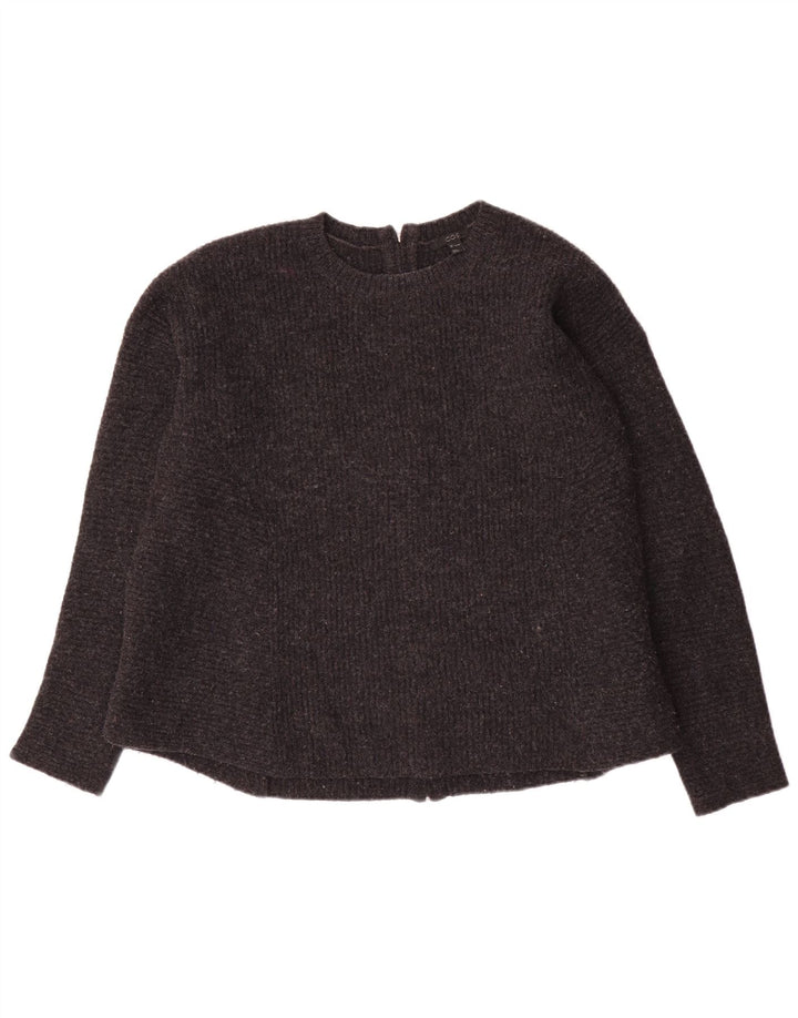 Maglione cardigan da donna Cos UK 16 grande lana grigia