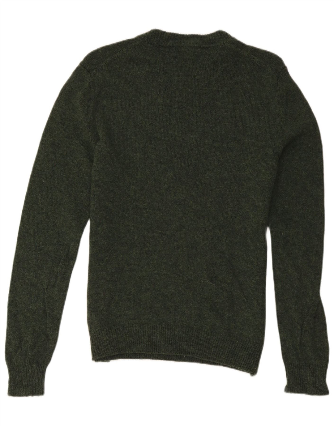 Maglione girocollo da uomo Farah in lana d'agnello verde medio