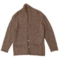 Maglione cardigan da uomo Laura Patrizia in lana screziata marrone medio