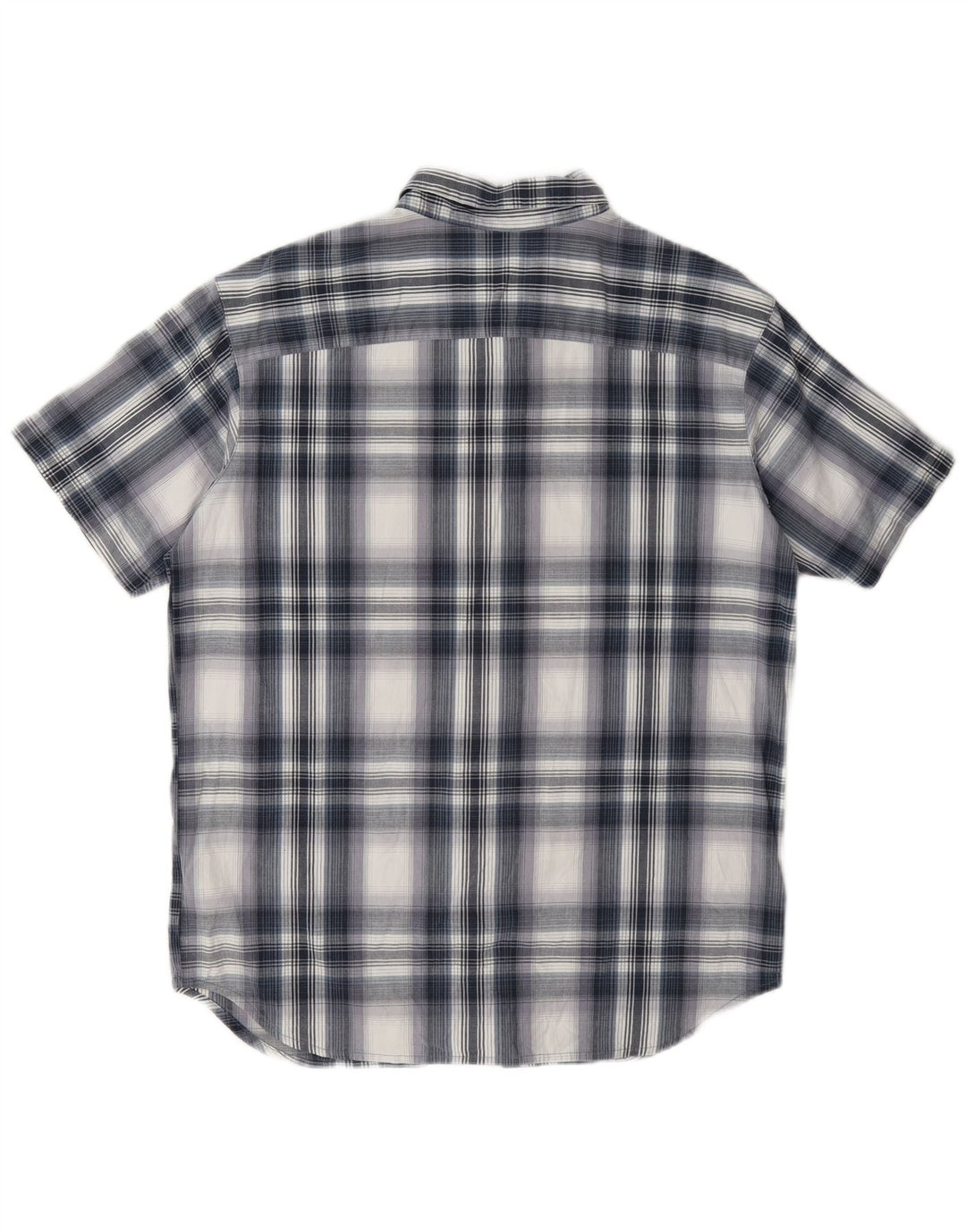 Camicia Columbia da uomo a maniche corte, vestibilità regolare, in cotone a quadri blu grandi