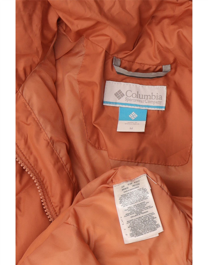 Cappotto imbottito con cappuccio da donna Columbia UK 14 Poliestere arancione medio