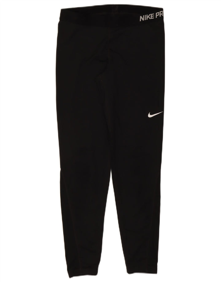 Leggings grafici Nike Dri Fit da donna UK 18 XL poliestere nero