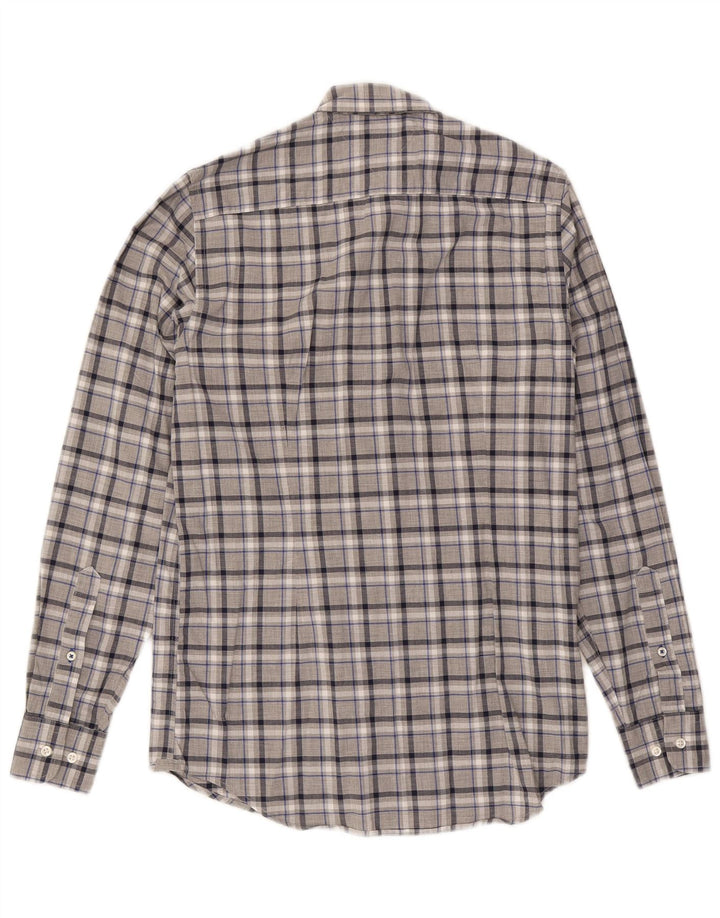 Camicia slim fit da uomo Tommy Hilfiger piccola in cotone grigio a quadri