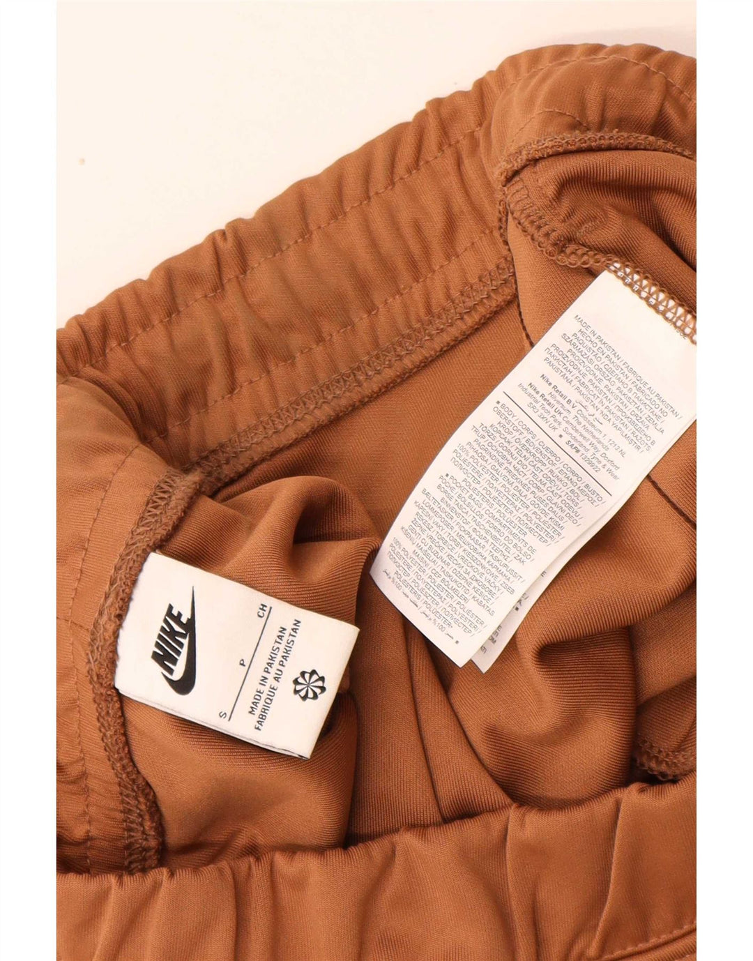 Pantaloncini sportivi Nike da donna con grafica UK 10 piccoli in poliestere marrone