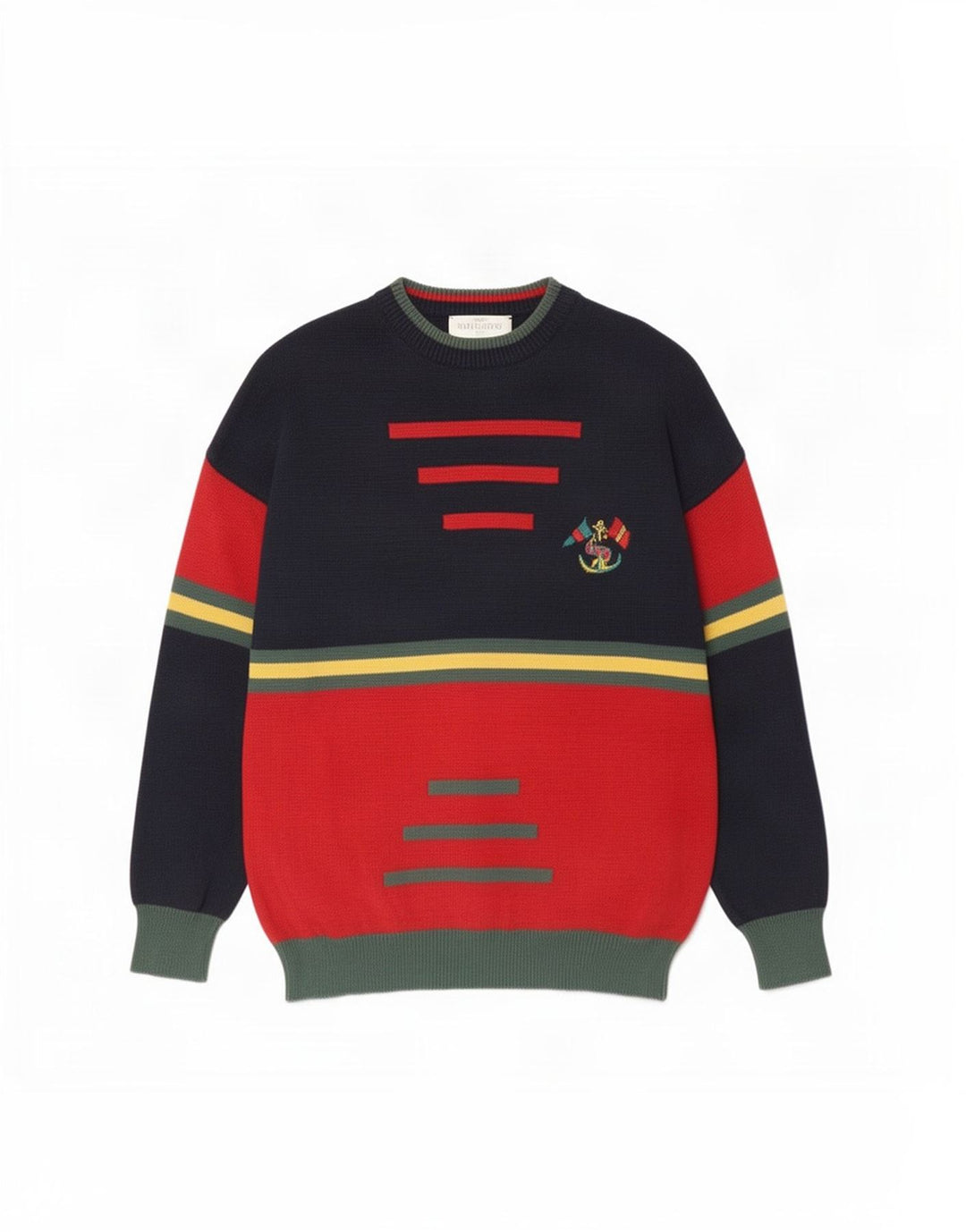 Marks & Spencer Maglione maglione girocollo da uomo St. Michael blu navy medio