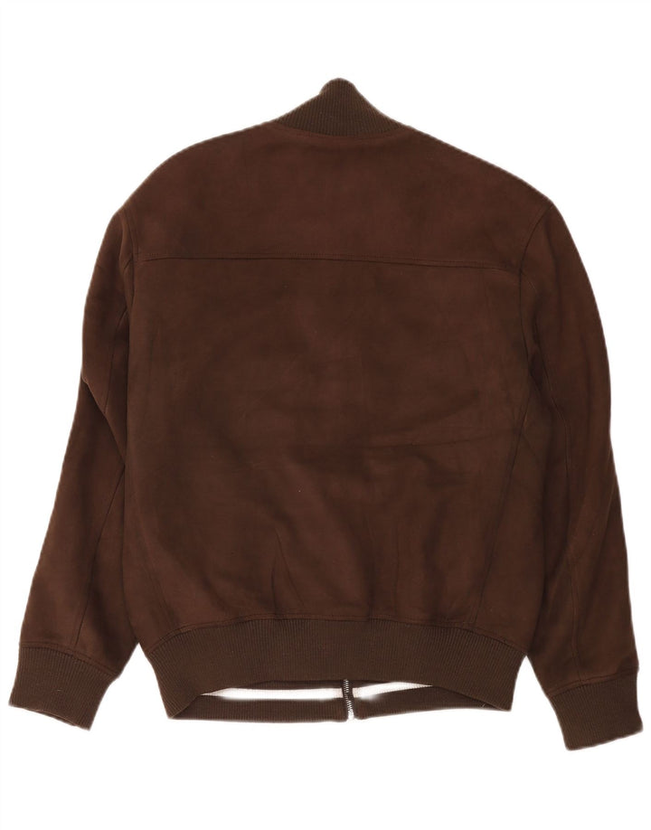 Giubbotto bomber da uomo Zara UK 38 Poliestere marrone medio