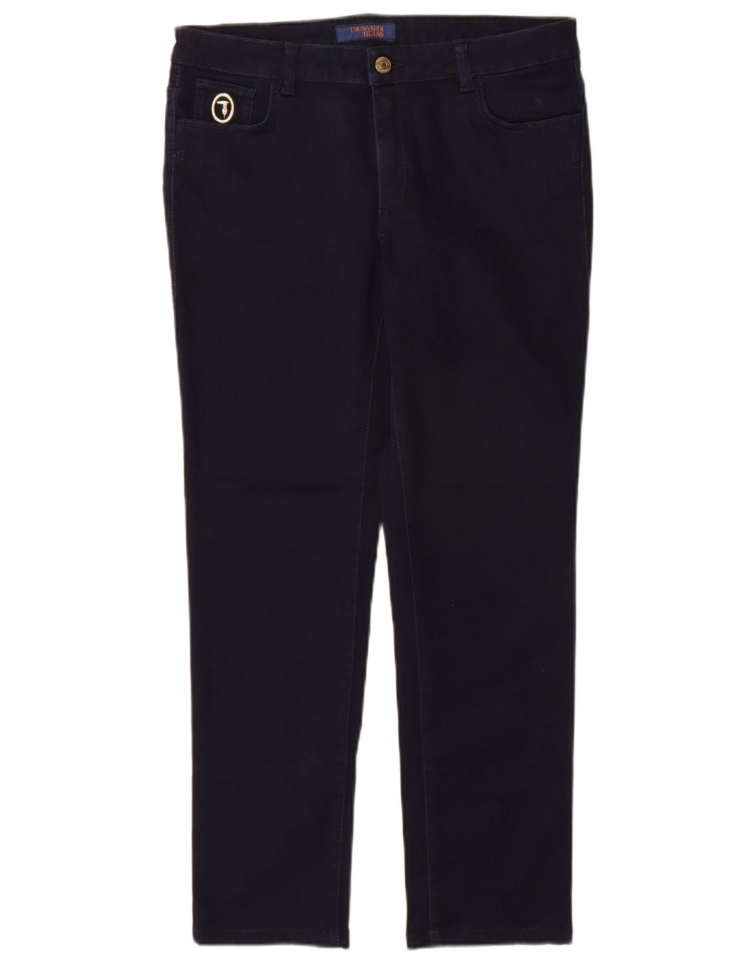 Pantaloni Casual Slim Donna Trussardi W31 L28 Blu Navy