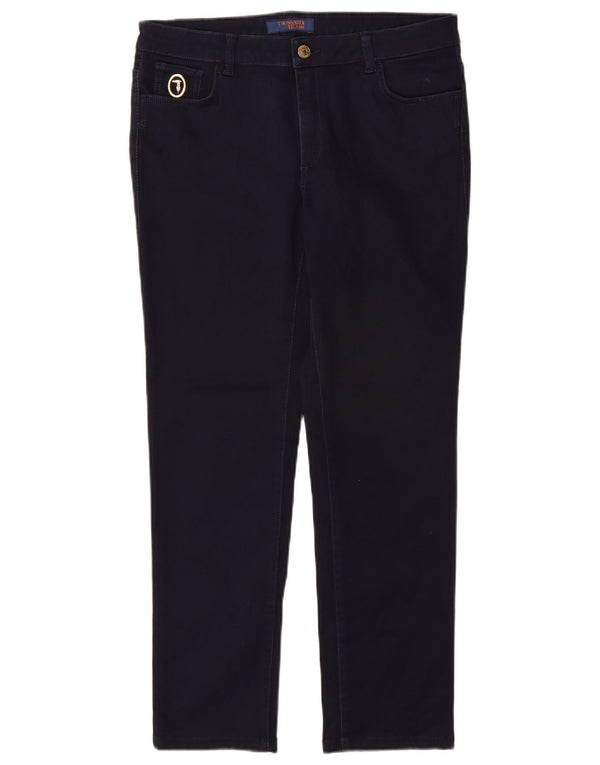 Pantaloni Casual Slim Donna Trussardi W31 L28 Blu Navy