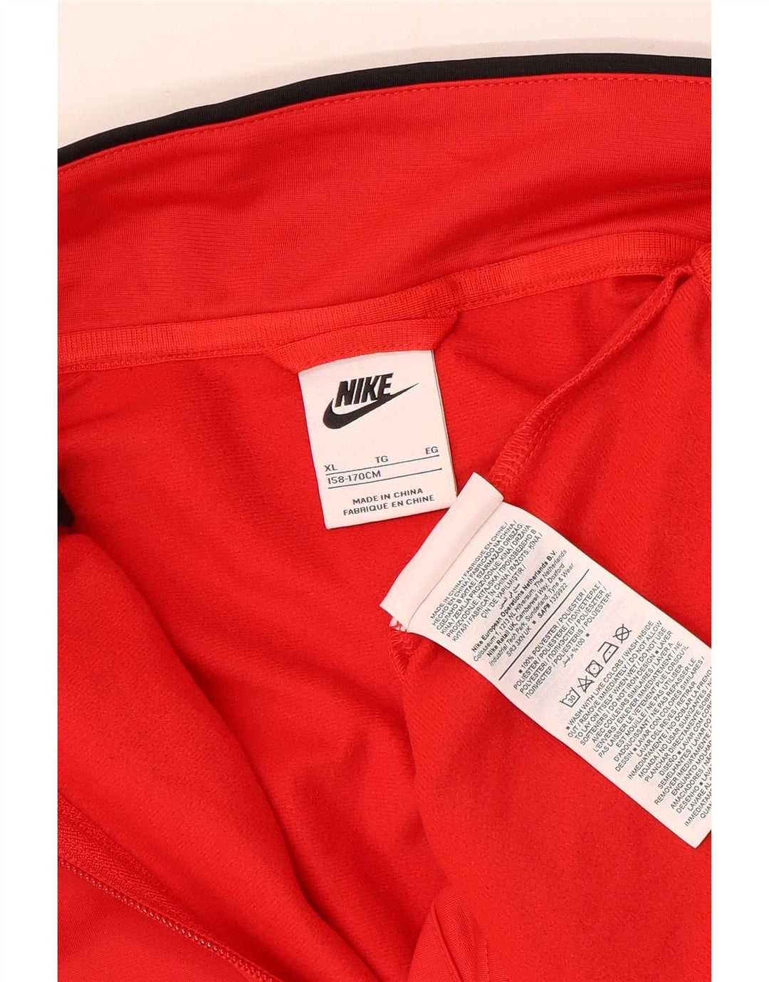 Giacca da tuta Nike da ragazzo, 13-14 anni, XL, in poliestere color block rosso