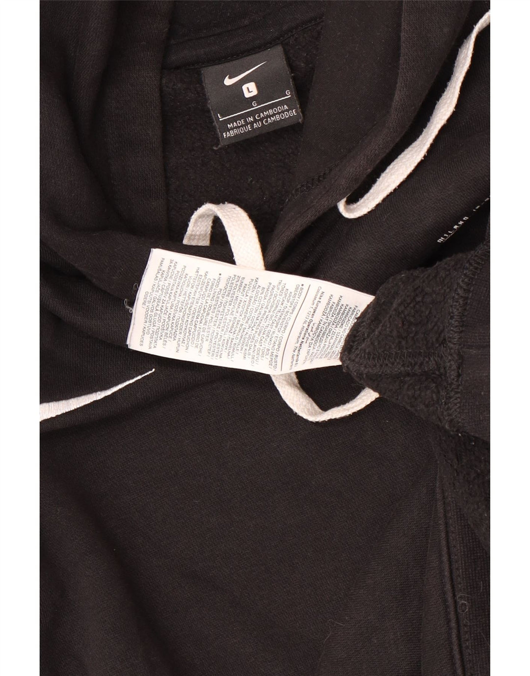 Felpa con cappuccio grafica Nike da uomo grande in cotone nero