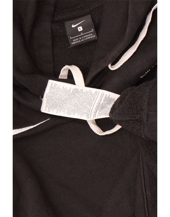Felpa con cappuccio grafica Nike da uomo grande in cotone nero
