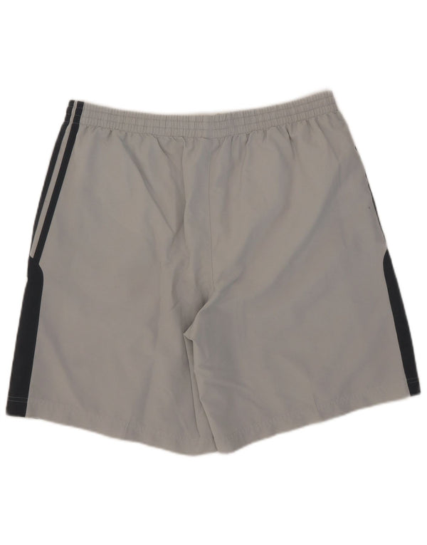 Pantaloncini sportivi da uomo Adidas Large in cotone color block grigio