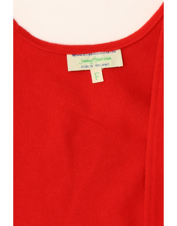JIMMY HOURIHAN Womens Poncho Jumper One Size Red Vintage Jimmy Hourihan and Second-Hand Jimmy Hourihan from Messina Hembry 