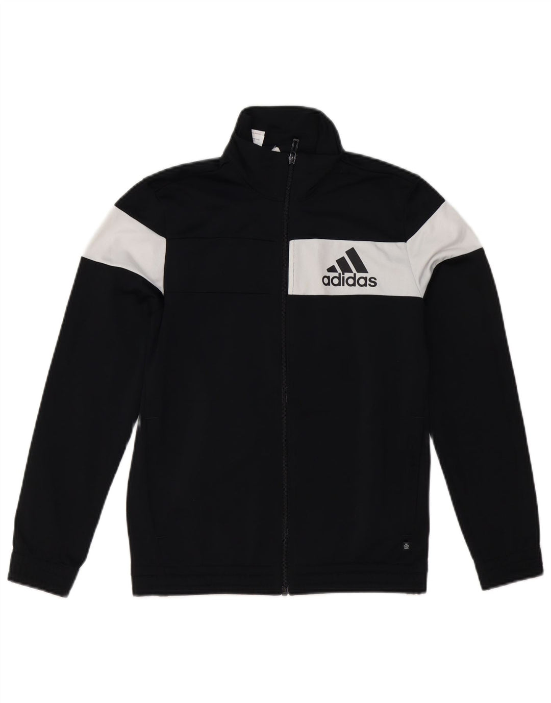 Giacca da tuta da ragazzo Adidas 11-12 anni in poliestere color block nero